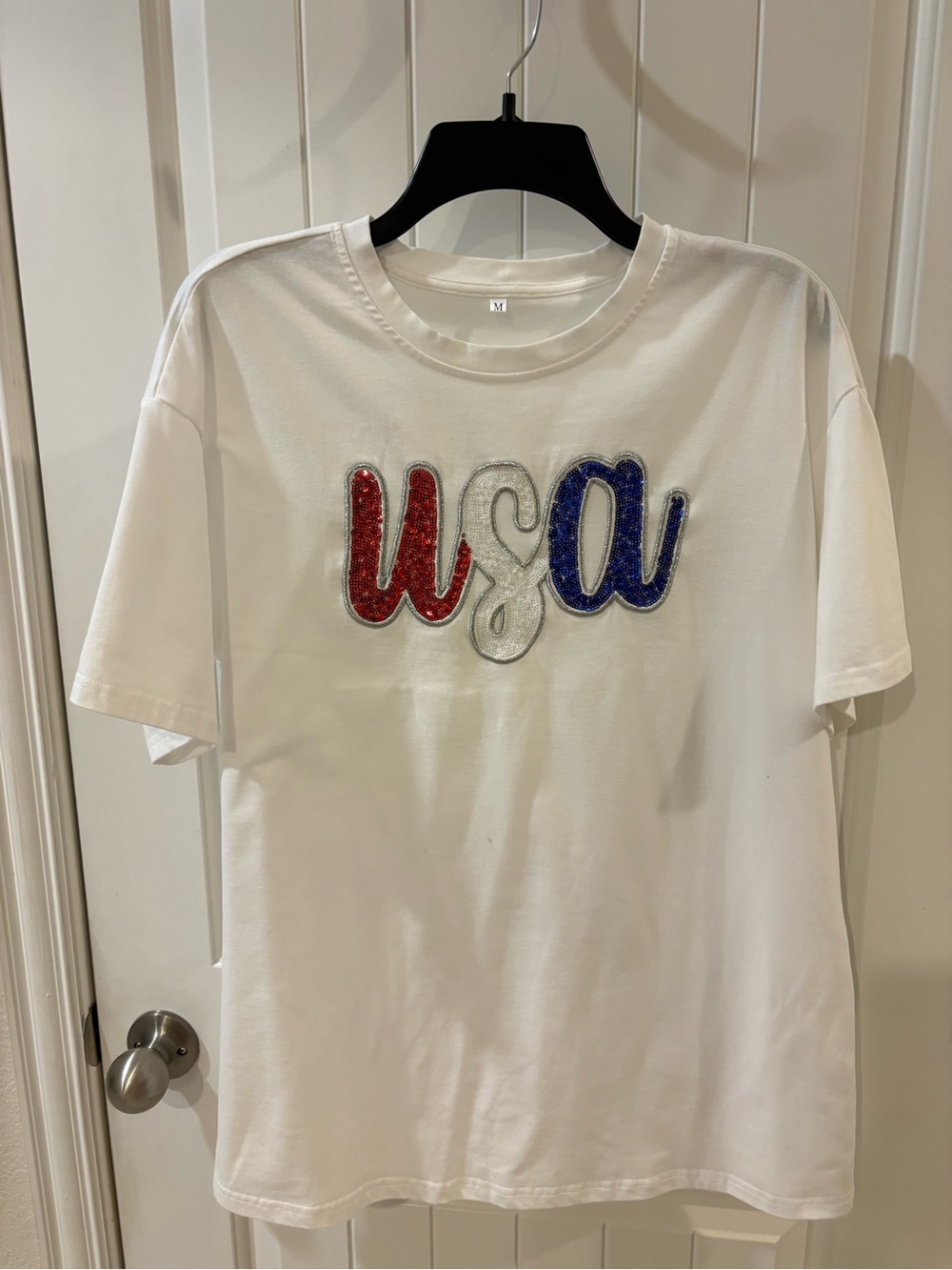 USA Sequin Patch Shirt | Patriotic 4th of July, Memorial Day